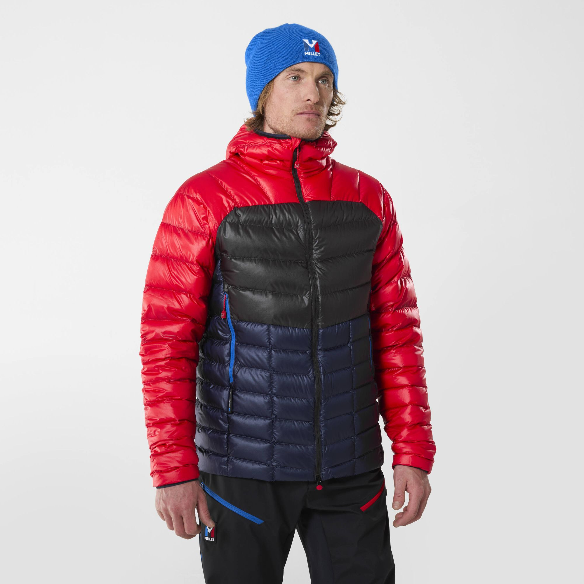 Doudoune Millet Trilogy Diamond Down Hoodie Saphir Rouge Homme Livraison Gratuite