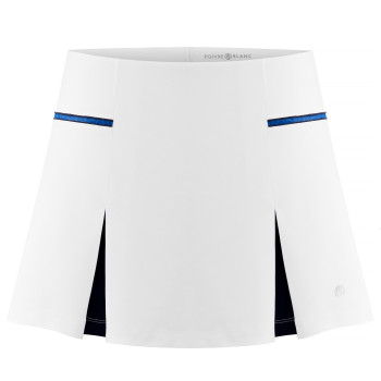 Jupe-short en piqué Meryl stretch Poivre Blanc 4829 White Oxford Blue Femme