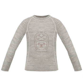 Pull en Laine Poivre Blanc Merino Wool Shirt 1840 birch heather stripe Mixte
