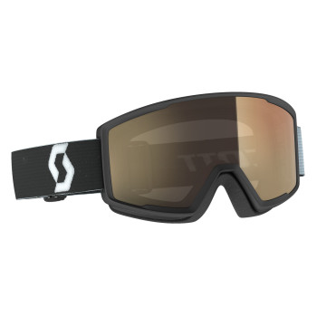 Masque de Ski/Snow Scott Factor Pro Team White Black Light Sensitive Bronze Chrome Cat S1 a S3 Adulte