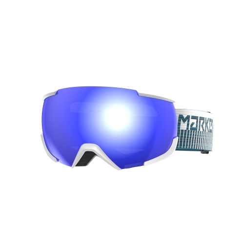 Masque de Ski Marker 16:10+ White W Blue Hd Mirror Cat 1+3 Adulte