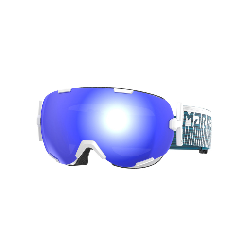 Masque de Ski Marker Projector+ White W Blue Hd Mirror Cat 1+3 Adulte