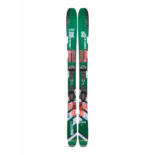 Pack ski Line Optic 96 quikclik + Fixations Griffon Vert Homme