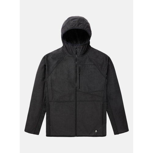Burton Stockrun Warmest Hooded Full-Zip Fleece Jacket Black Man