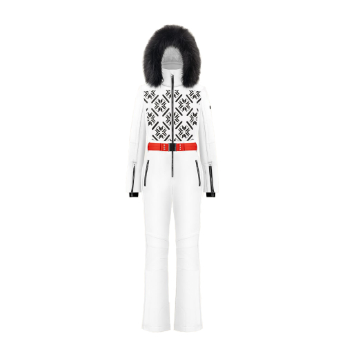 Women's Poivre Blanc Stretch Ski Suit Ski 0831 Snow White
