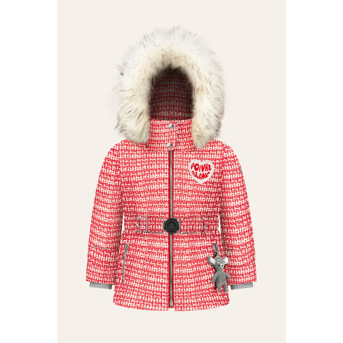 Doudoune Poivre Blanc Synthetic Down 1201 Tweed Scarlet Red Fille