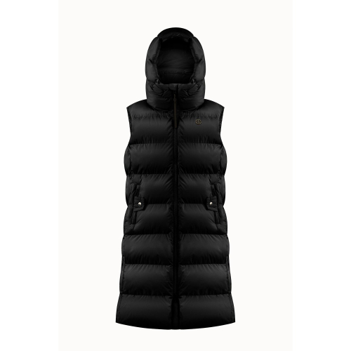 Sleeveless Poivre Blanc Synthetic Down 1208 Black Women's Down Jacket