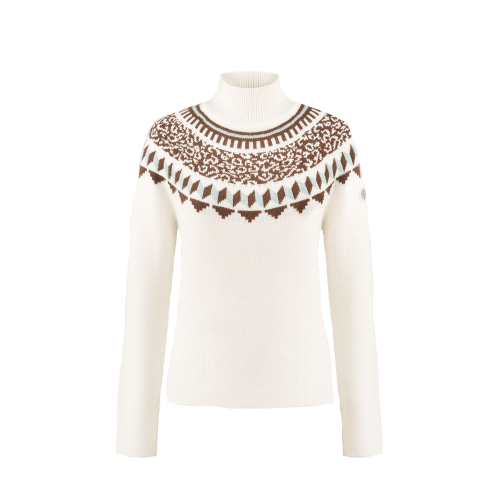 Pull En Maille Poivre Blanc Knit Pullover 3551 White Femme
