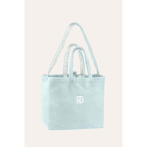 Handbag Poivre Blanc Sherpa Large Tote 9093 Aloe Blue Femme