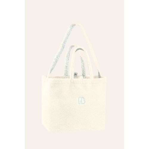 Handbag Poivre Blanc Sherpa Large Tote 9093 Natural White Femme