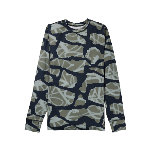 T-shirt Burton midweight base layer crewneck camo homme