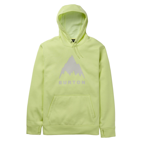 Hoodie Burton oak pullover hoodie glow yellow green heather homme