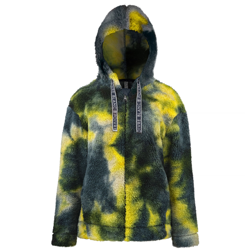 Girl's Poivre Blanc 1604 Multico Sherpa Grey Hooded Jacket