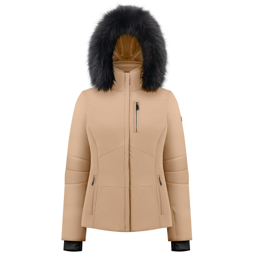 Women's Stretch Poivre Blanc 0802 Almond Brown Ski Jacket