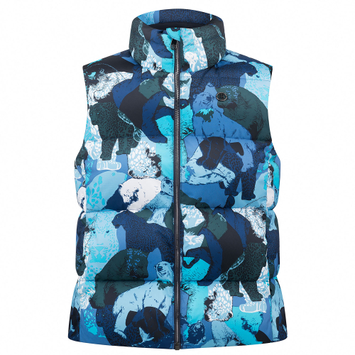 Sleeveless Coat Poivre Blanc 1205 Nature Blue Woman