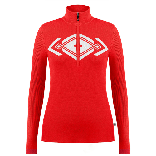 Pull En Maille Poivre Blanc 3540 Scarlet Red9 Femme