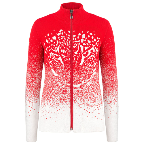 Veste en Maille Poivre Blanc 3502 Scarlet Red Whi Fille