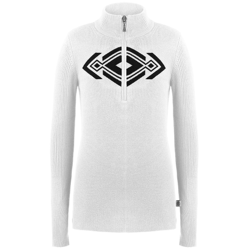 Girls' Poivre Blanc 3540 White Knit Sweater