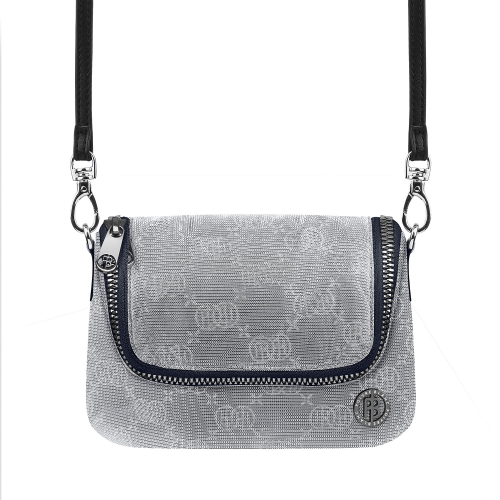 Handbag Poivre Blanc 9096 Shiny Silver Woman