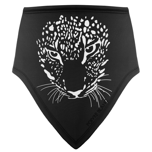 Tour de Cou Poivre Blanc 1591 Leopard Black3 Femme