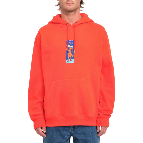 Sweat a Capuche Volcom Olivmoose Bright Red Homme