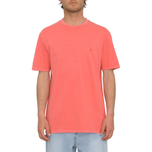 T-Shirt Volcom Solid Stone Emb Washed Ruby Homme