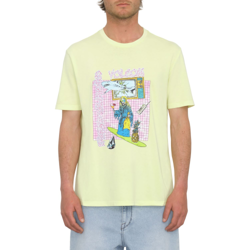 T-Shirt Volcom Frenchsurf Pw Aura Yellow Homme