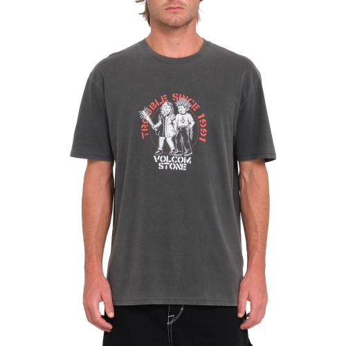 Tee Shirt Volcom Trouble Couple Pw Black Homme