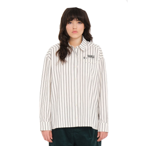 Chemise Volcom Fa Nando Von Arb Shirt Beige Femme