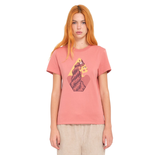 Tee Shirt Volcom Radical Daze Tee Mauve Rose Femme