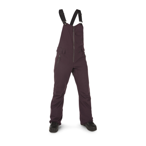 Women's Ski/Snow Pants Volcom Swift Bib Overall Black Plum