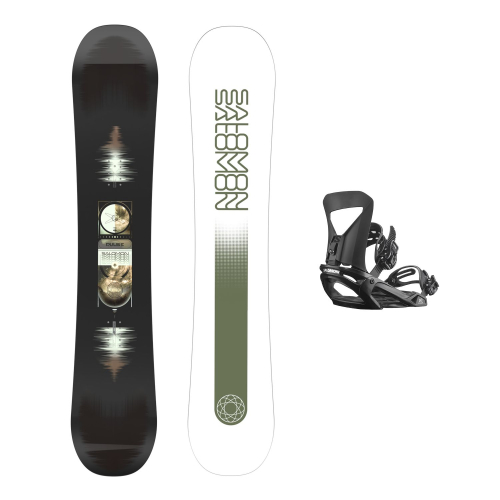 Pack de Snowboard Salomon Pulse + Fixations Pact Noir Homme