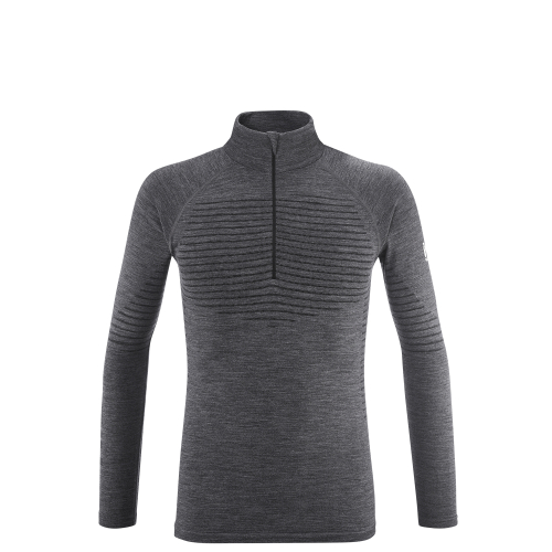 Underwear Top Millet Drynamic Warm 1/2 Zip Anthracite Grey Homme
