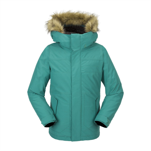 Girl's Volcom So Minty Ins Green Ski/Snow Jacket