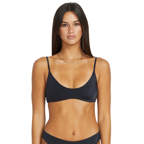 Haut de Maillot de Bain Volcom Simply Seamless Crop Black Femme