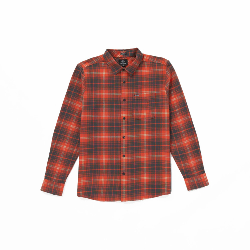 Chemise Volcom Caden Plaid Bright Red Homme