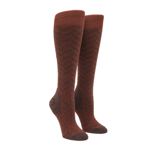 Women's Volcom Cheetah chev otc henna snowboard socks