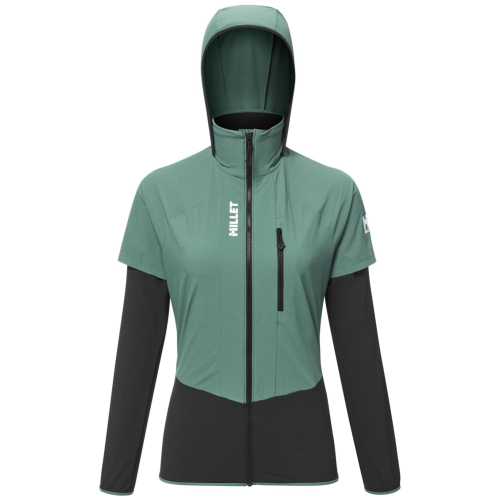 Softshell Millet Rutor xcs air hoodie w bottle black Femme