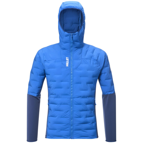 Ski / snow jacket Millet M white hybrid hoodie icon blue dark denim Homme
