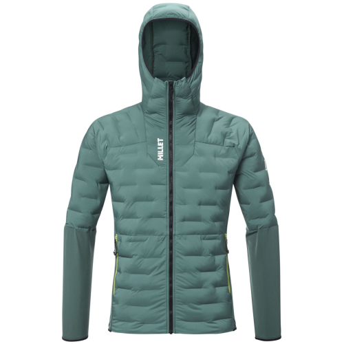 Ski / snow jacket Millet M white hybrid hoodie bottle Homme