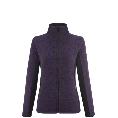 Women's Millet Chamonix knit w purple velvet black fleece jacket