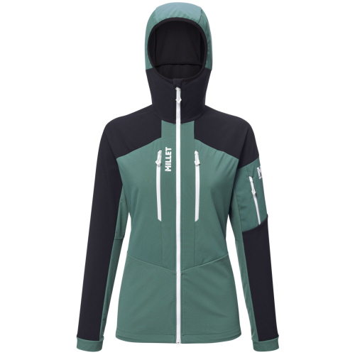 Softshell Millet M white shield w bottle black Femme