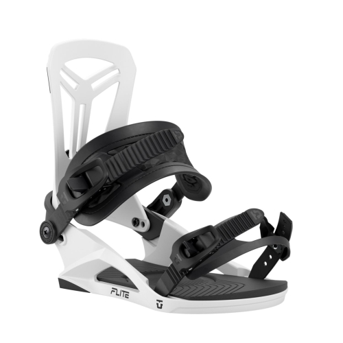 Union Flite white snowboard bindings for men