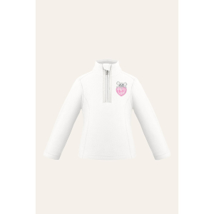 Girl's Poivre Blanc Micro Fleece Sweater 1540 White Fleece Jacket