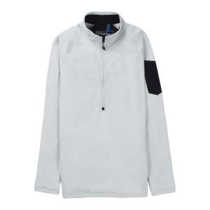 Men's Burton [ak] helium grid fleece half-zip gray cloud fleece jacket