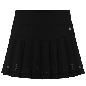 Poivre Blanc Skirt 2731 Eyelet-Black Woman