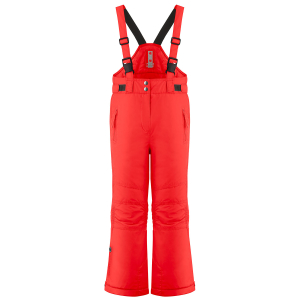 Girl's 1022 Scarlet Red9 Poivre Blanc Ski Dungarees