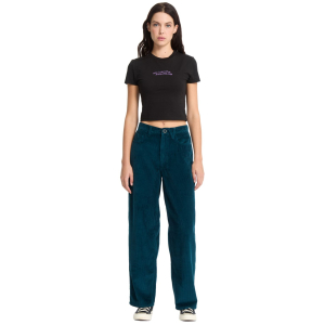 Women's Volcom Weellow II cord emerald green pants