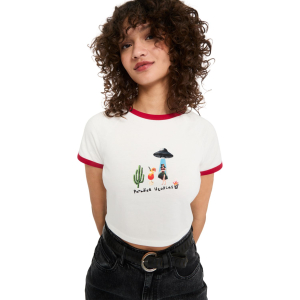 T-shirt Volcom Fa mickey mason tee Femme Blanc