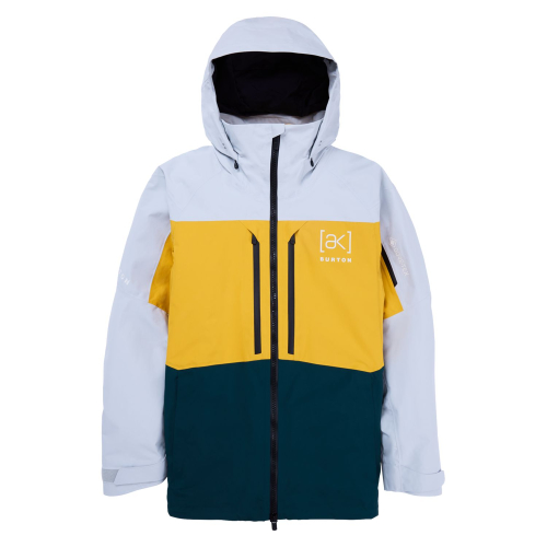 Men's Burton [ak] Swash GORE-TEX Gray Cloud / Golden Rod / Deep Emerald Ski / Snow Jacket